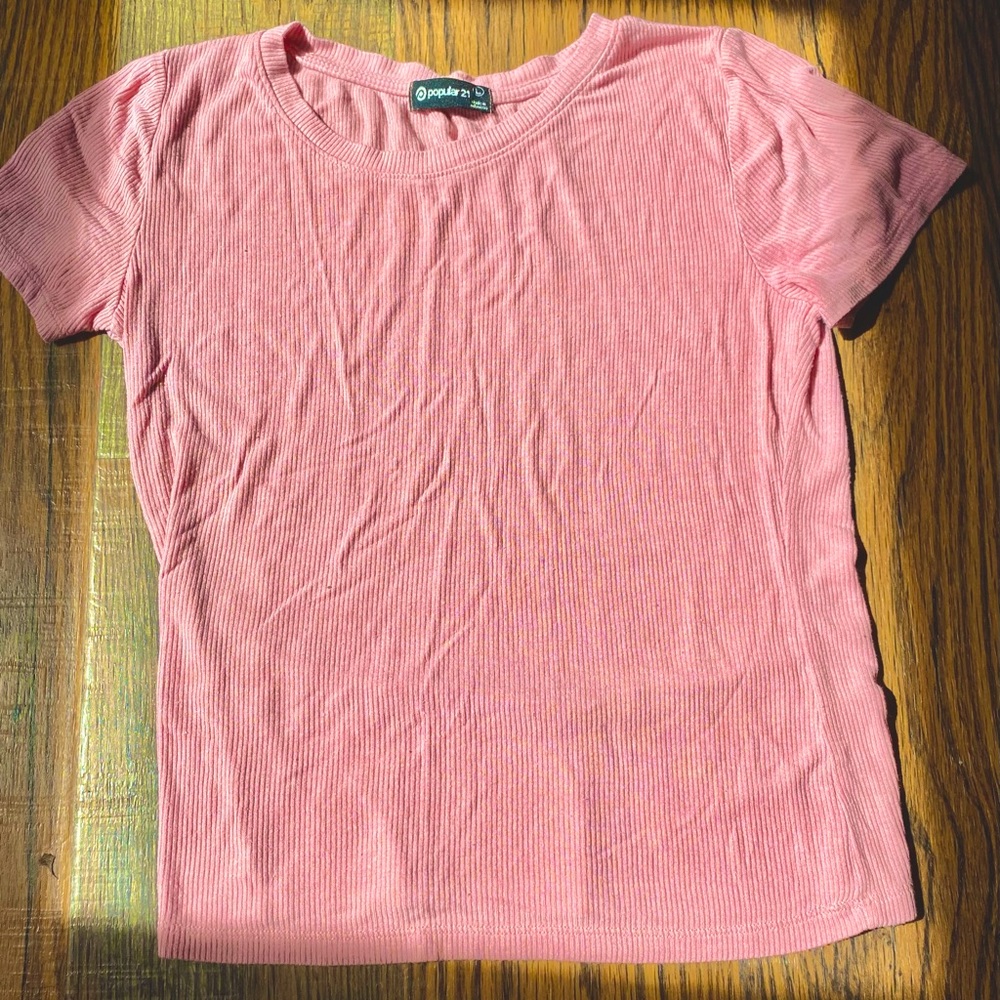 Women’s Ribbed Pink Shirt